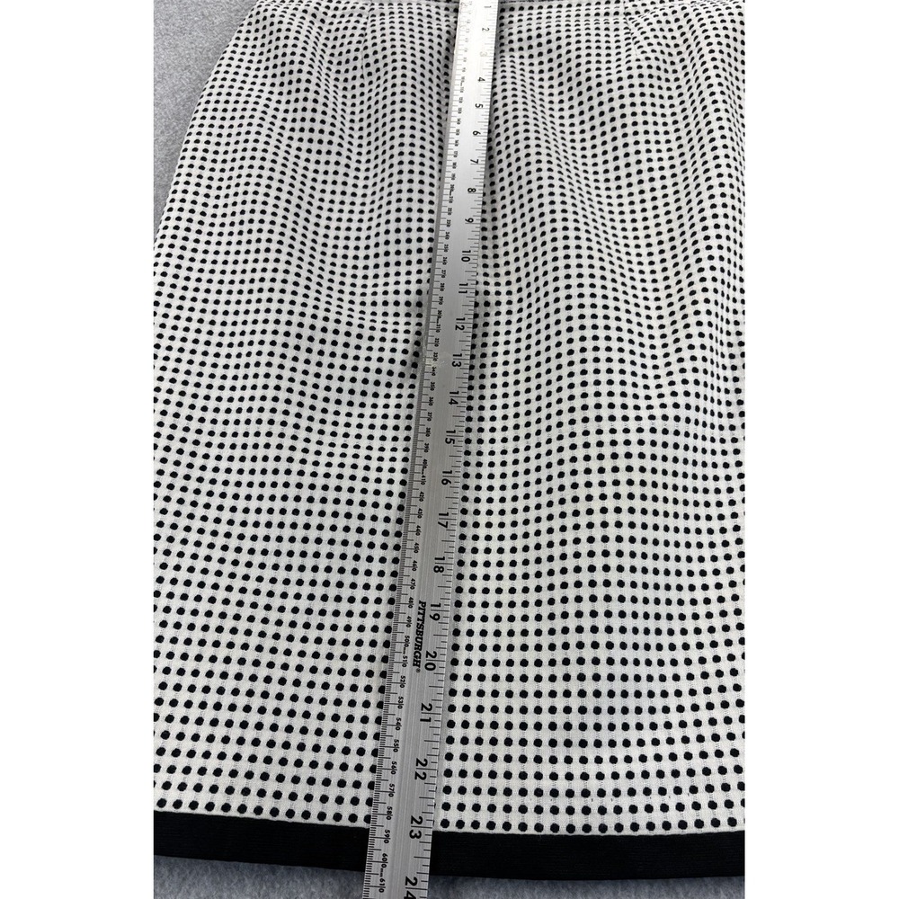 Le Suit‎ Polka Dot Pencil Skirt 6 Black White Lined Career Office Classic Chic - Picture 11 of 12